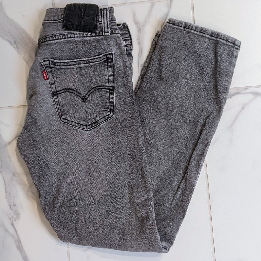 Levis Jeans Mens 30x32 Charcoal Gray 511 Slim Fit Straight Flex Stretch Denim